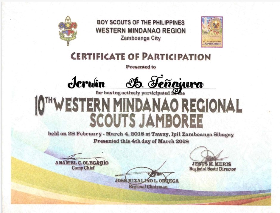 Jamboree Cert